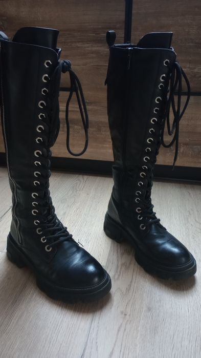 Czarne buty kozaki 38