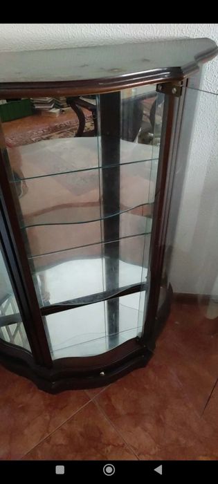 Vitrine vintage mogno