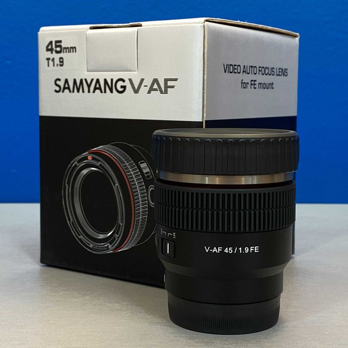 Samyang V-AF 45mm T1.9 | Sony FE | NOVA | 5 ANOS DE GARANTIA