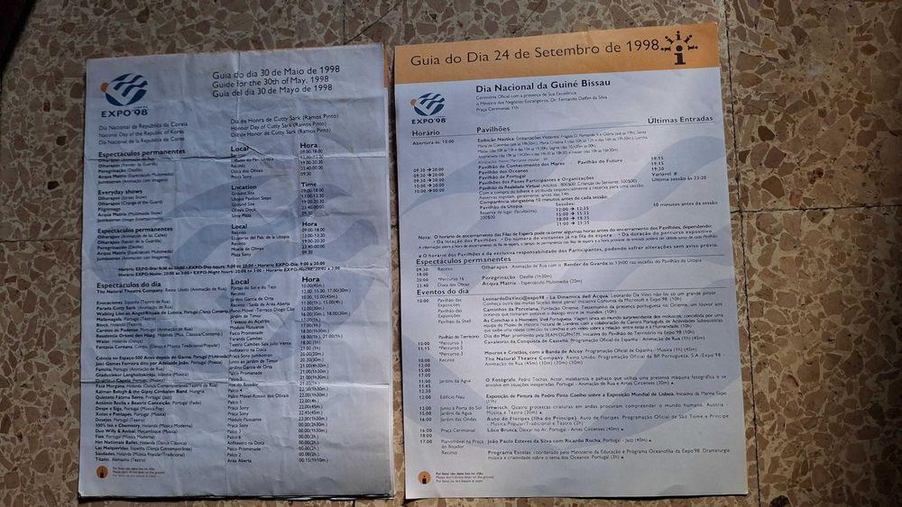 EXPÔ 98  Documentos de Difusão 1998