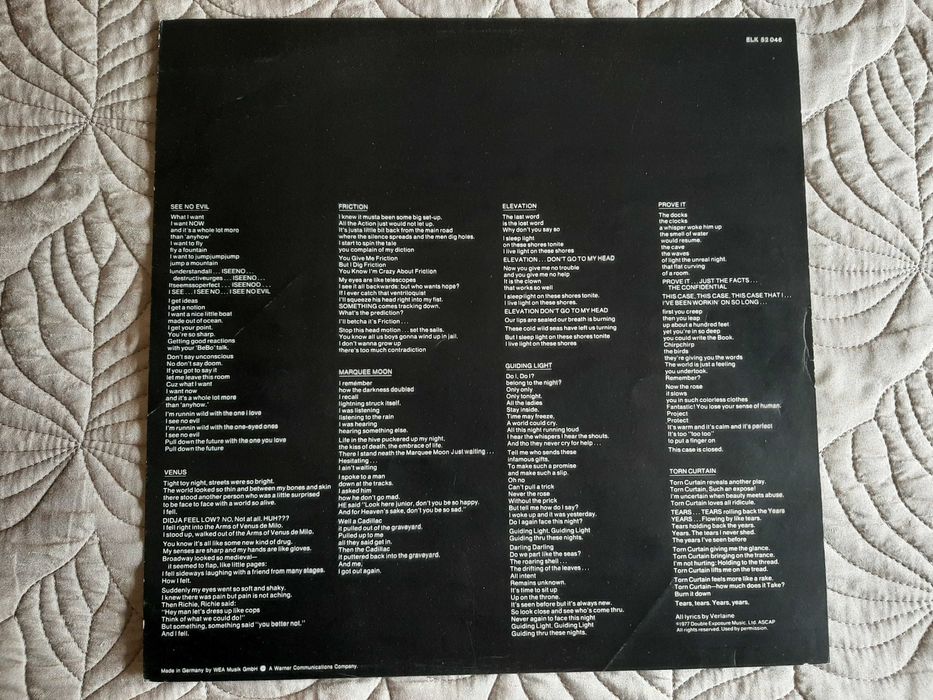 Television - Marquee Moon - Germany - Vinil LP