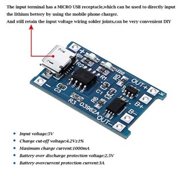 Tp4056 para celulas 18650
