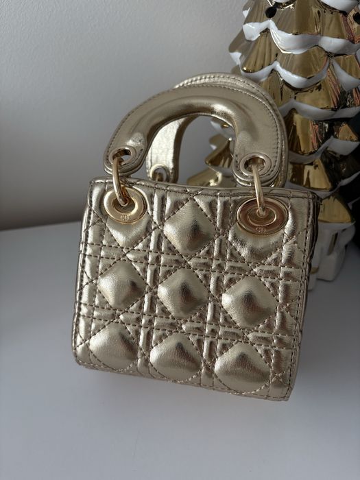 torebka lady dior mini złota