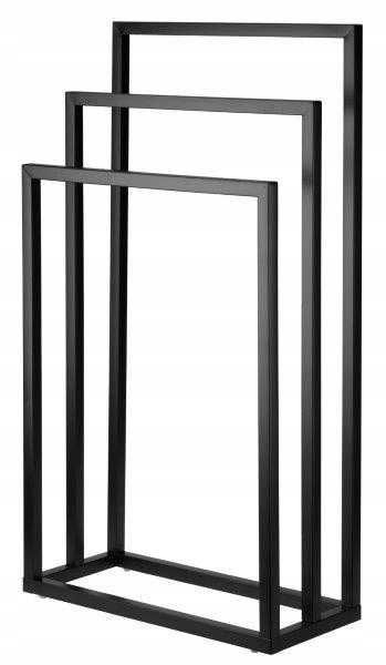Stojak/wieszak stojący na ręczniki czarny metal loft 85x45x21cm