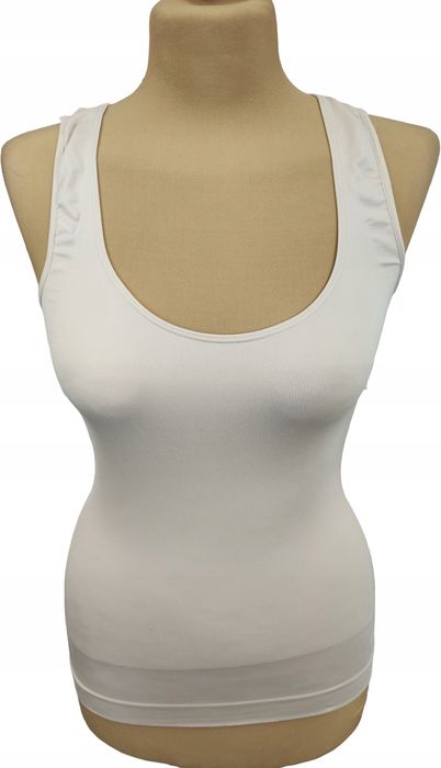 Bluzka wyszczuplająca top beżowa rozm. M/l