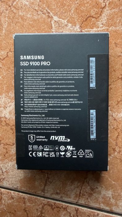 SSD Samsung 9100 Pro 8TB Gen5 M.2 NVMe