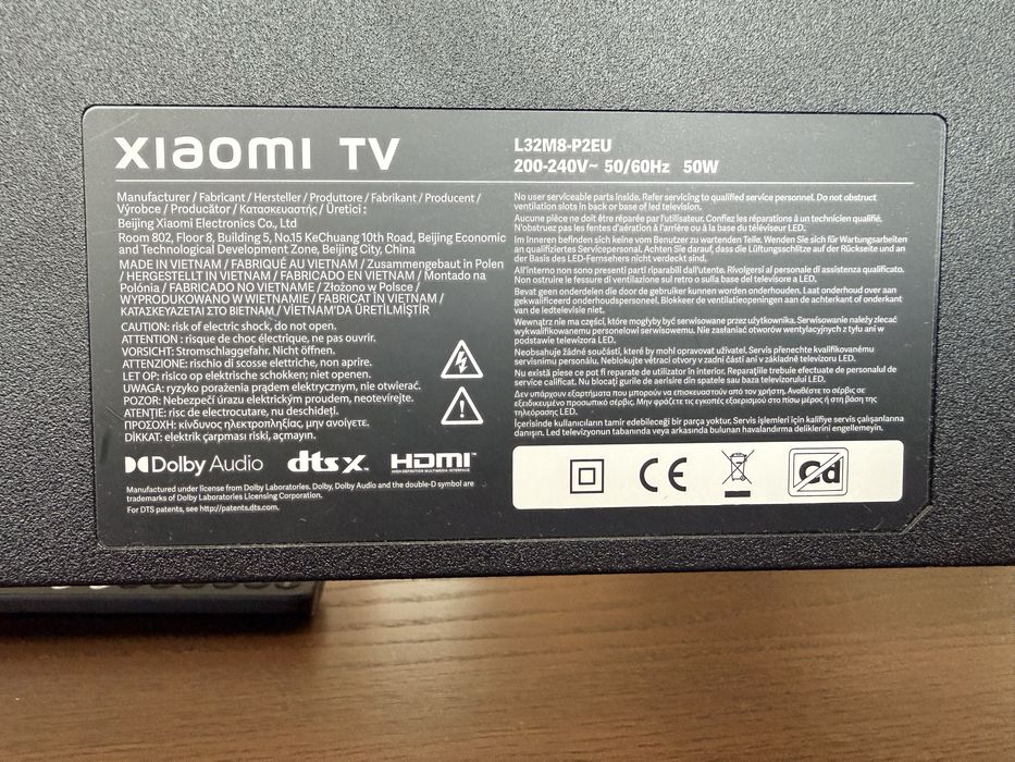 Xiaomi TV de 32 polegadas, modelo L32M8-P2EU