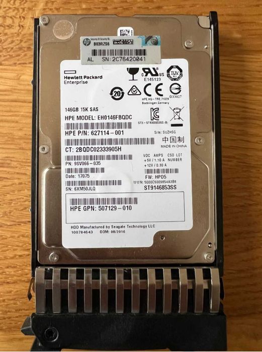 HP 627114_001 146GB 15K 16MB SAS 2.5 EH0146FBQDC