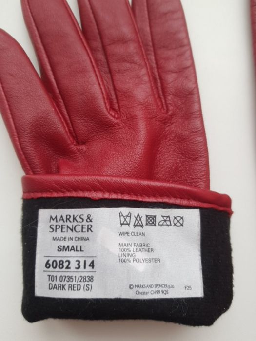 Рукавиці перчатки Marks&Spencer шкіряні розмір S