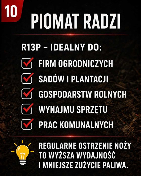 Cedrus R13P Rębak 13 cm podajnik hydrauliczny homologacja