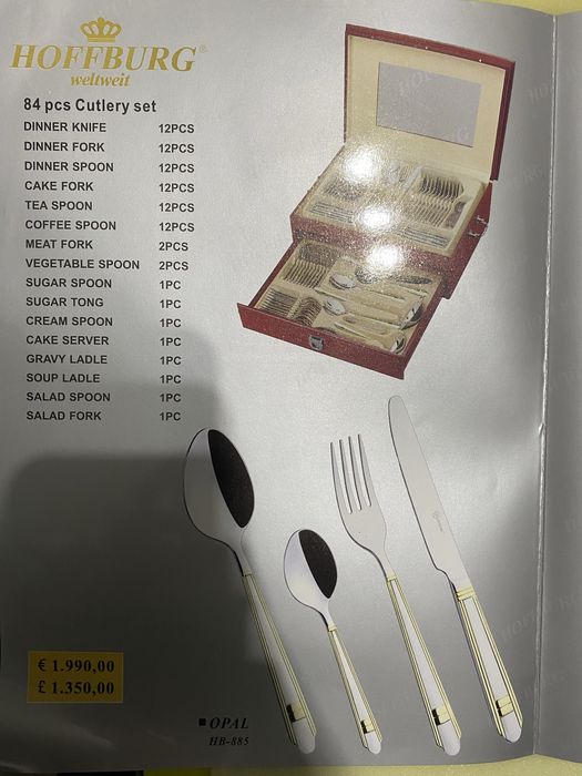 Sztućce w drewnianej kasecie marki Hoffburg