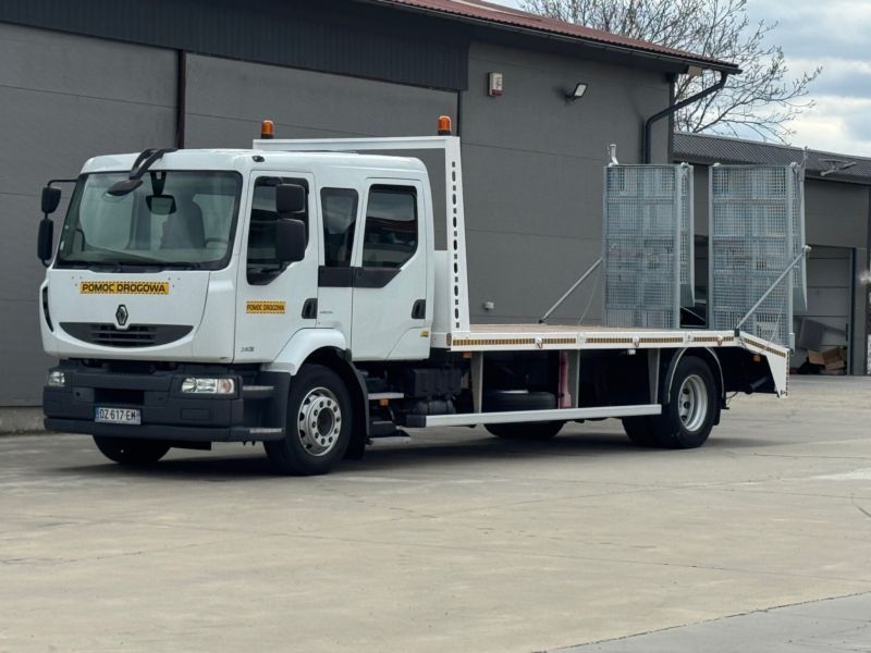 Renault MIDLUM 240 DXI , POMOC DROGOWA , LAWETA , NAJAZD HYDRAULICZNY  RENAULT MIDLUM brygadówa 6 miejsc, pomoc drogowa , laweta , najazd