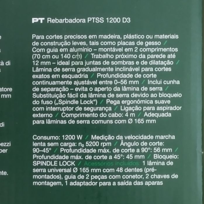 Serra de imersão elétrica Parkside