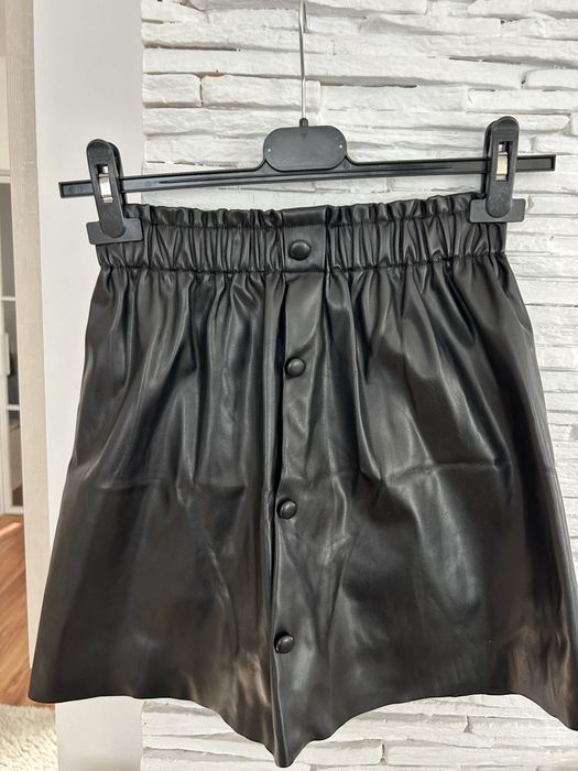 NOWA Spódnica czarna galowa 146 152 spódniczka z ekoskóry dziewczęca