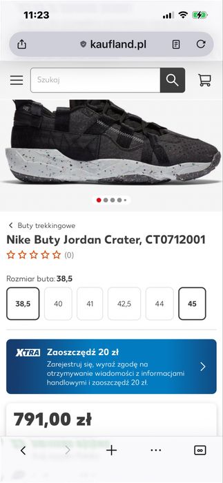 Buty nike jordan crater 38,5