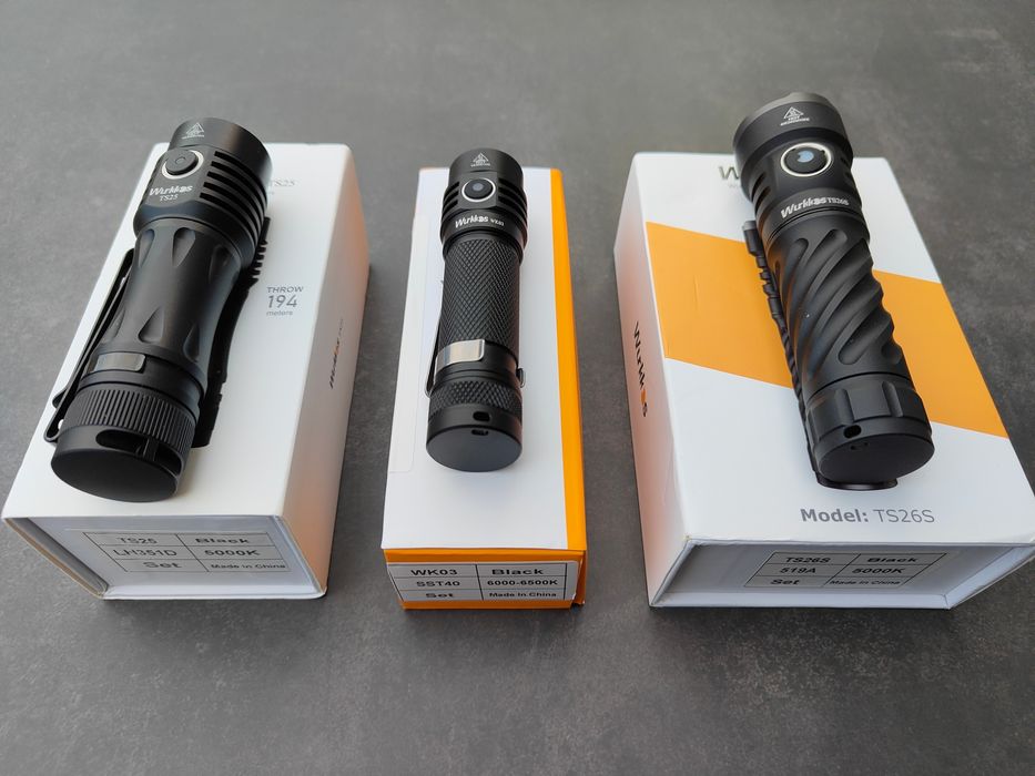 Ліхтарі Wurkkos HD12 HD15 HD16 HD50 TS26S TS28 TS22 FC11C CL01 HD02