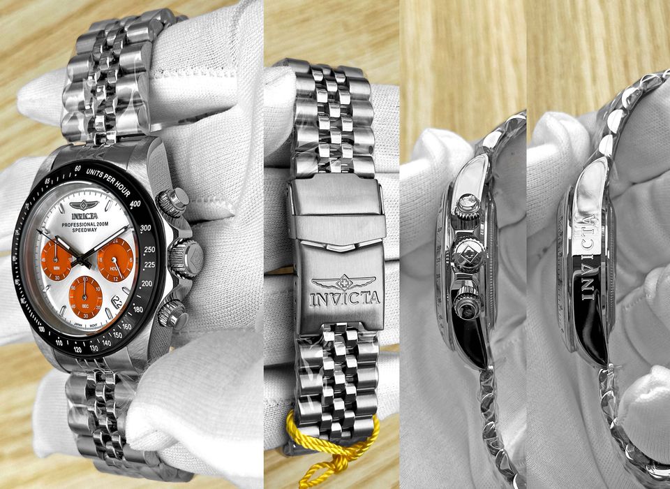 Годинник чоловічий Invicta 31003 Speedway 40 мм. Chronograph Silver Orange 200 MT.