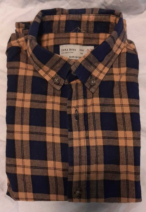 Camisa Quadrados M.Comprida 5-6Anos (116cm)