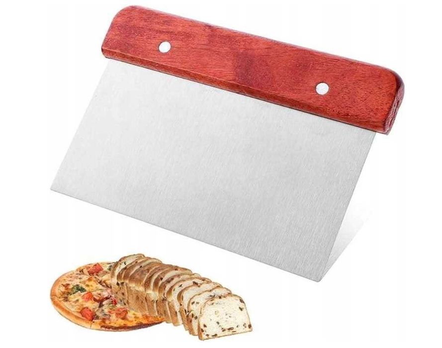 NOWY Skrobak do ciasta szpatułka łopatka stal nierdzewna 10,5x16 cm