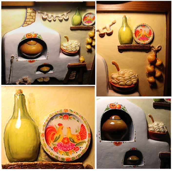 Панно объёмное. Украинский сувенир, оберег -  "Печь. Достаток в доме"