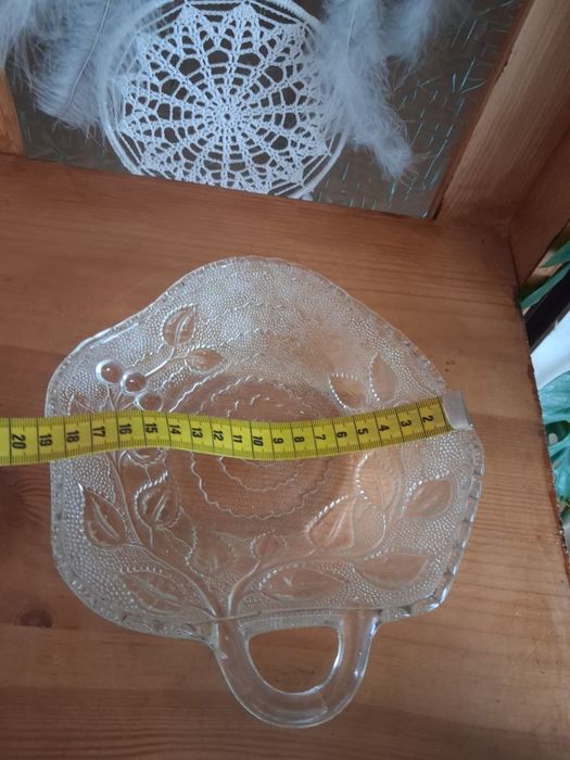 Patera vintage Ząbkowice wiśnia liście PRL