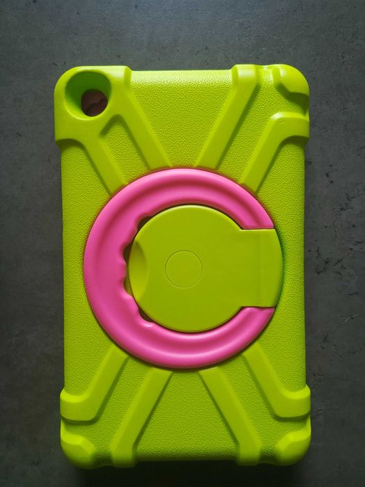 Etui Case do Samsung A8 T290/295 Pancerne Zielone z Różowym