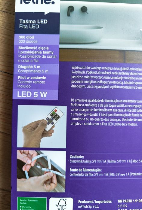 Taśma LED 5 m 300 diod