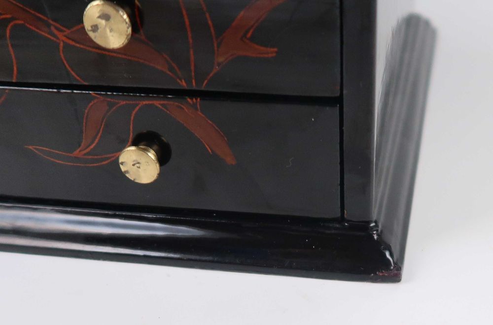 Caixa guarda joias toucador - madeira lacada