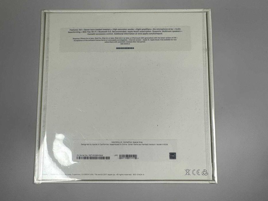 Розумна колонка Apple HomePod 1st gen Spase Gray A1639 НОВА
