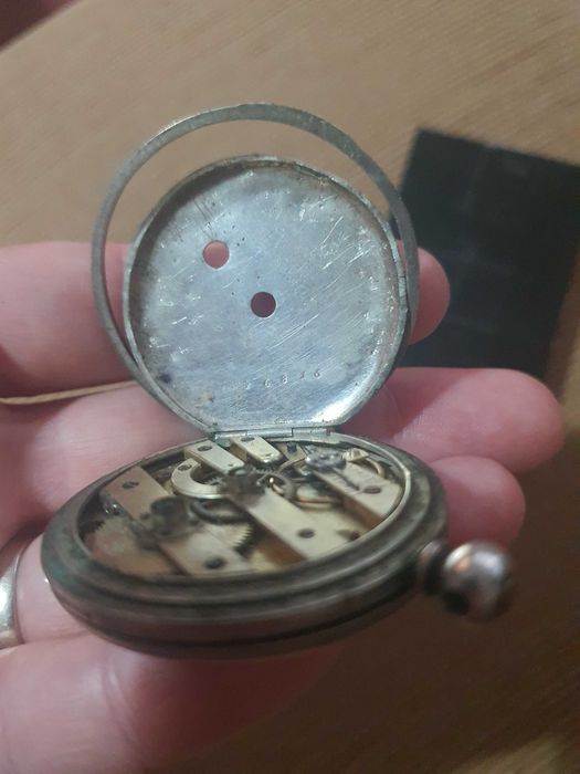 Relógio de bolso muito antigo em prata para peças