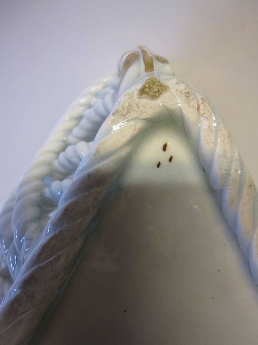 lindissimo  antigo cesto em porcelana francesa pintado à mão