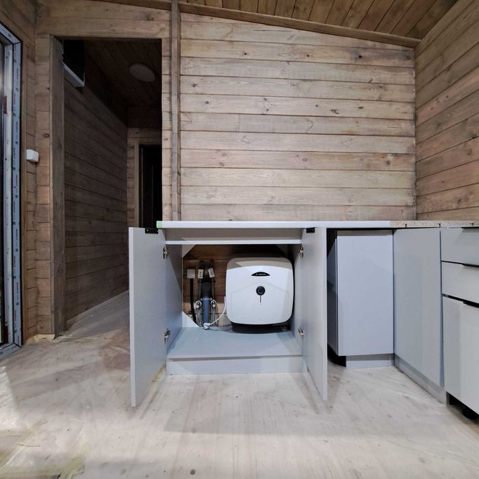 Domek drewniany Modułowy ściana 44mm , kompletny gotowy do użytkowania
