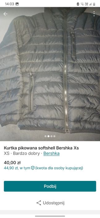 Softshell kurtka Bershka xs