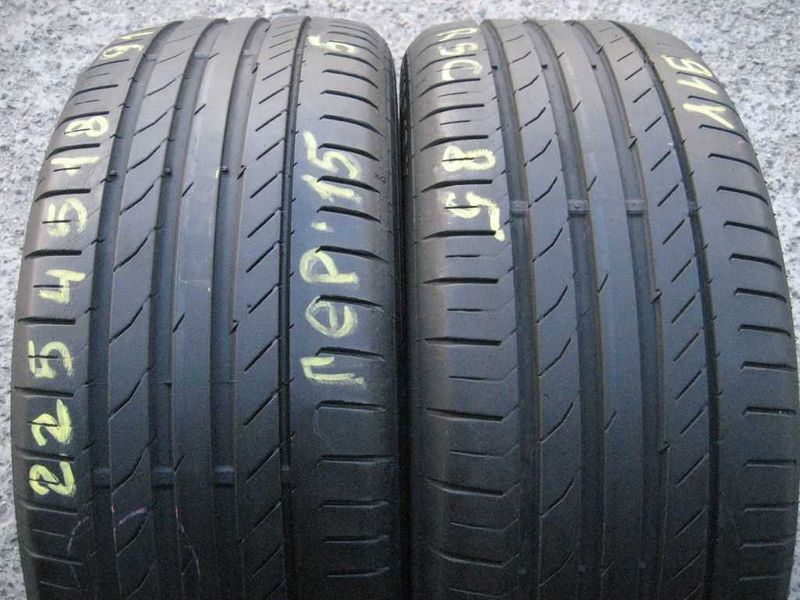 225/45R18 91Y RSC Continental літо 2 штуки шини б/у