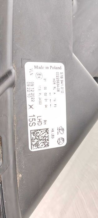 Lampa Prawa Led Przód Skoda Karoq Idealna