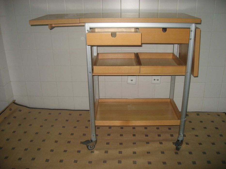 STOCK OFF: Mesa de apoio de cozinha ou sala de jantar em Ebano