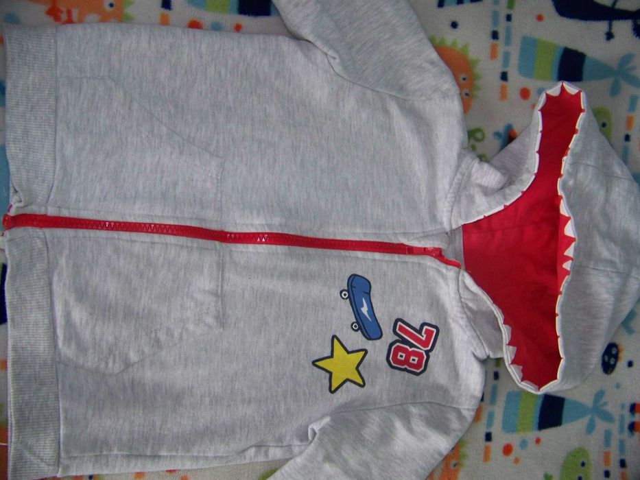 Bluza z ekspresem rozpinana kaptur chłopiec jesień R. 92 przedszkole