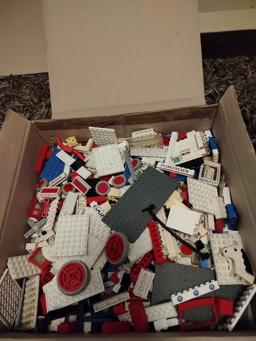 Lego mix z  lat 70  1 kg i instrukcje