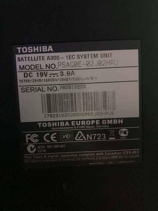 Ноутбук Toshiba