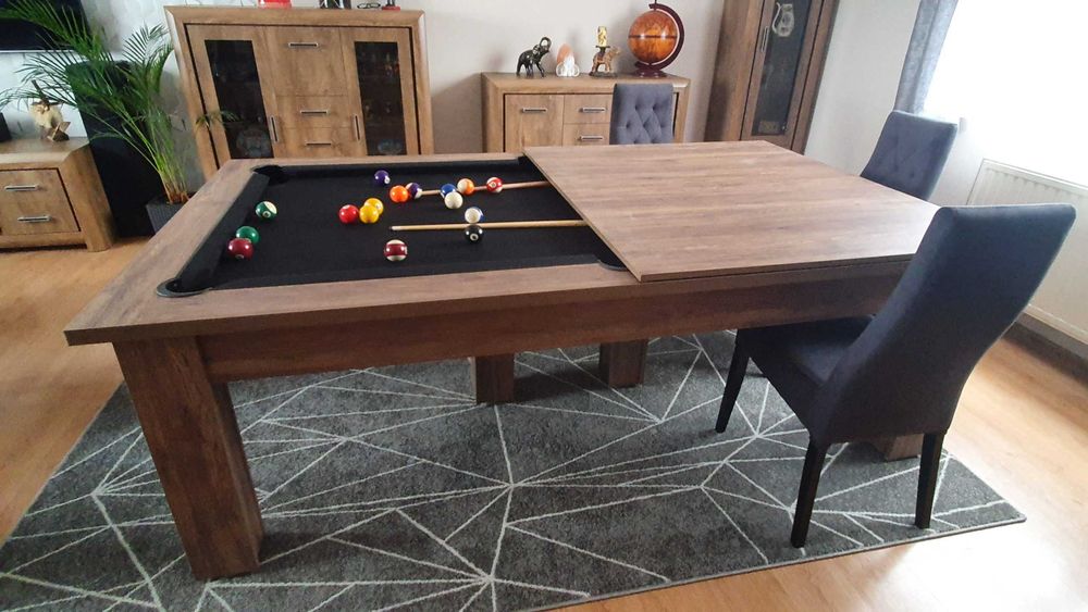 Stół Bilardowy KLASYK 7 ft blat nakrywający- akcesoria -płyta kamienna