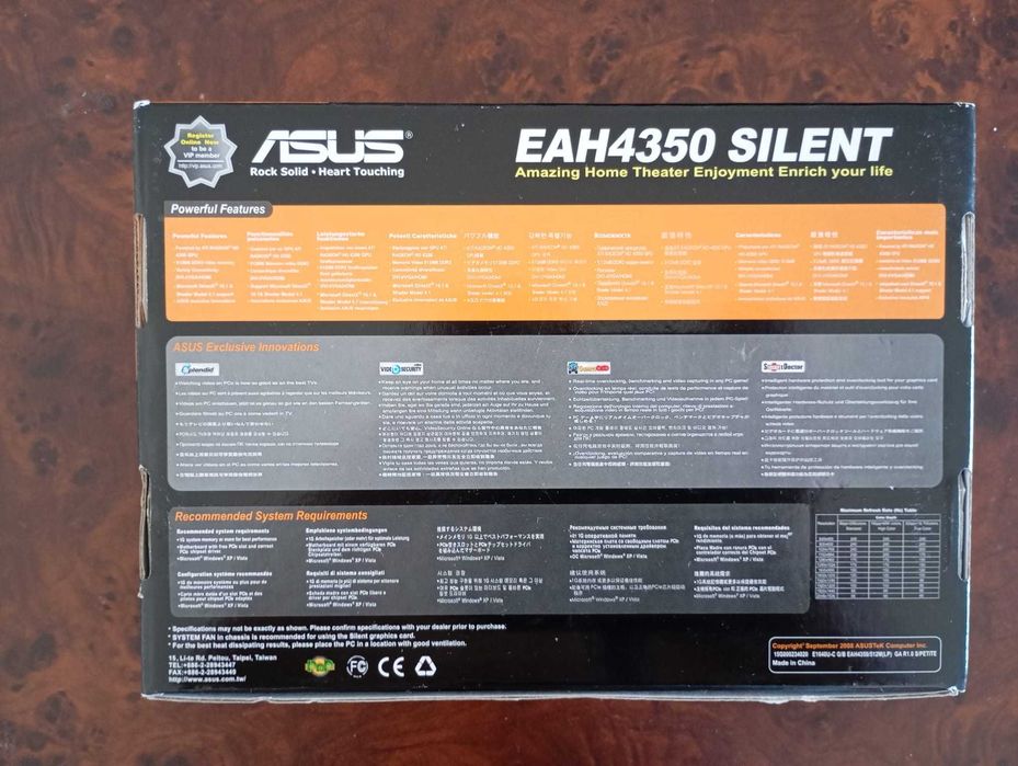 Graphics Card ASUS PCIe x16 512mb (NUNCA USADA)