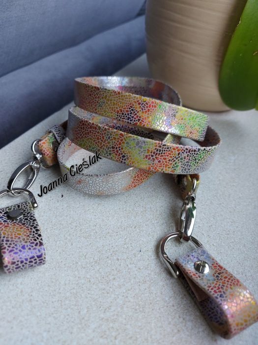 JASNA mozaika HOLO Nowy eco pasek+zaczepy do obag moon light chase