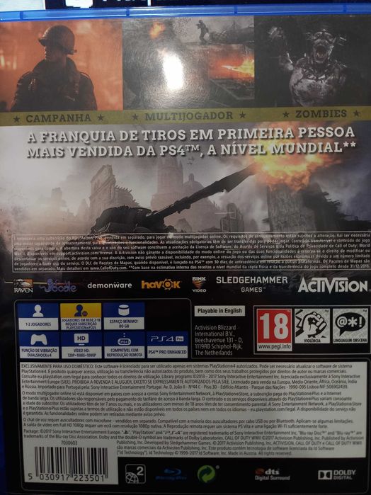 Call Of Duty: WW2 PS4 como novo