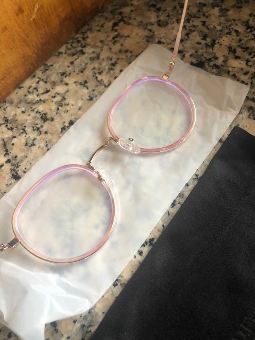 Óculos redondos blue lens