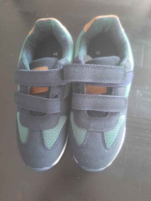 Ténis Zippy núm 28, verde e azul. Novos