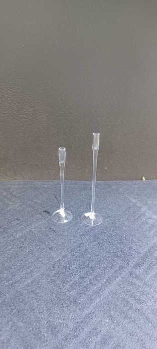 Castiçal vidro Ø1x20h