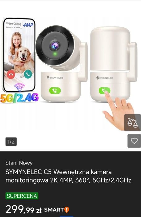 SYMYNELEC C5 Wewnętrzne kamery 2sztmonitoringowa