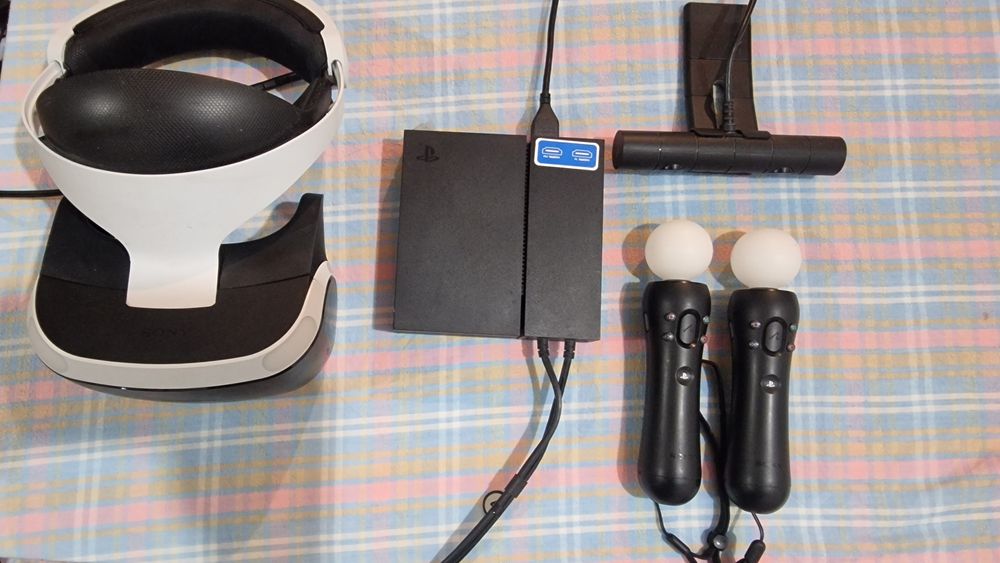 SONY PSVR + Kamera + Kontrolery Move + Connektor do PS5 (dliała i z nią)