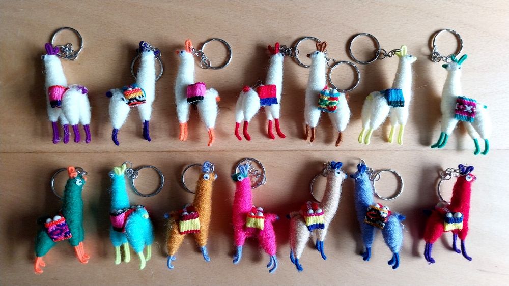 Brelok breloczek lama alpaka, Peru, handmade