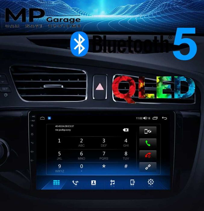 KIA Ceed 2 Radio Android QLED CarPlay/AndroidAuto 4G LTE Montaż